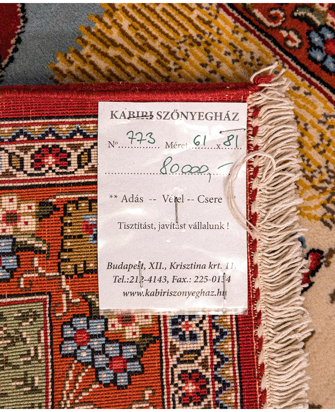 Tabriz figurális gyapjú szőnyeg - Image 6