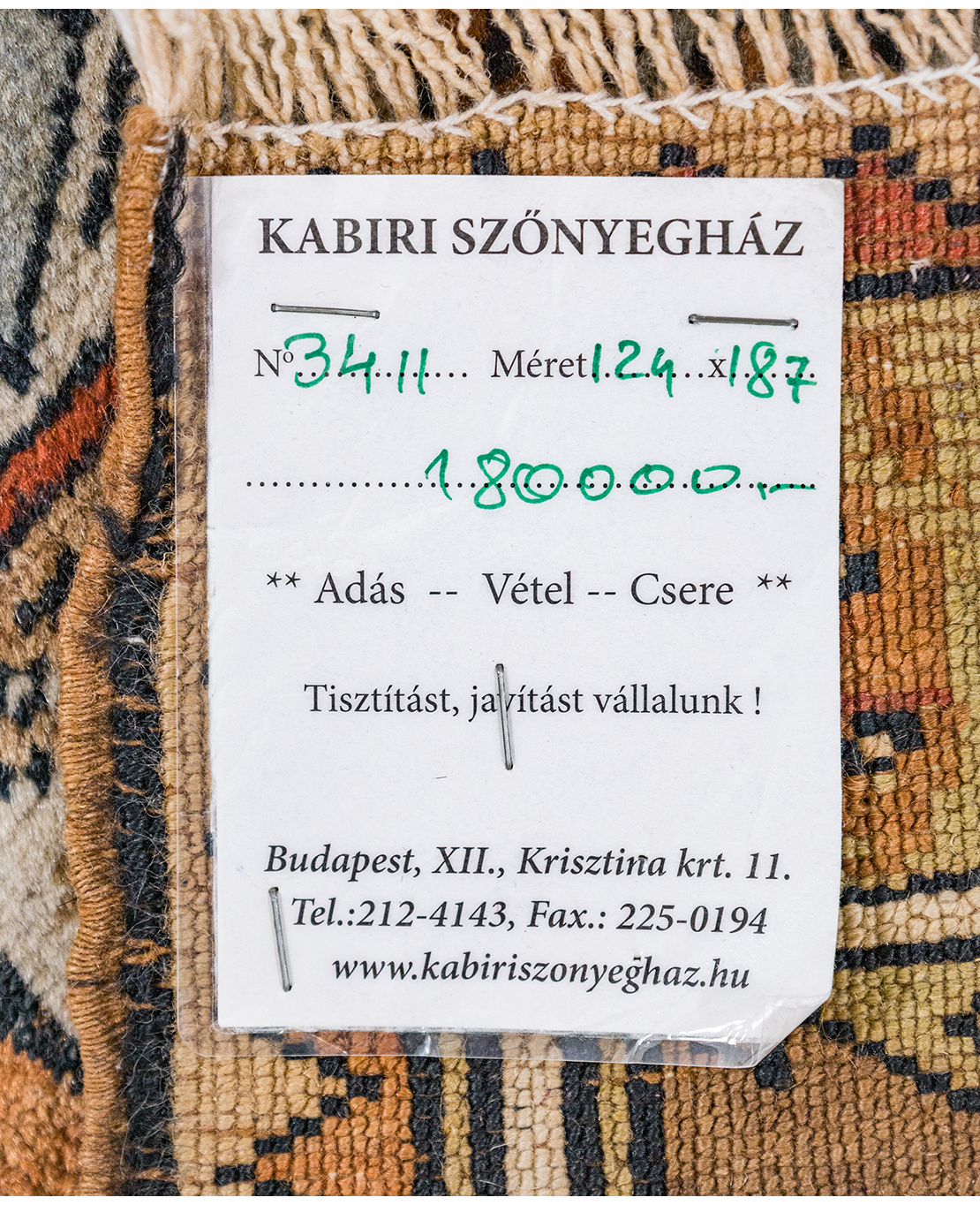 Török kars gyapjú szőnyeg - Image 6