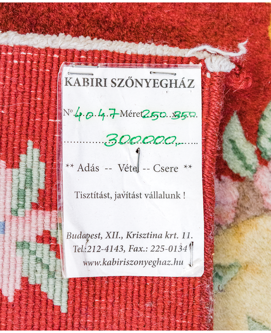 Vietnámi vágott mintájú kézi gyapjú szőnyeg - Image 6