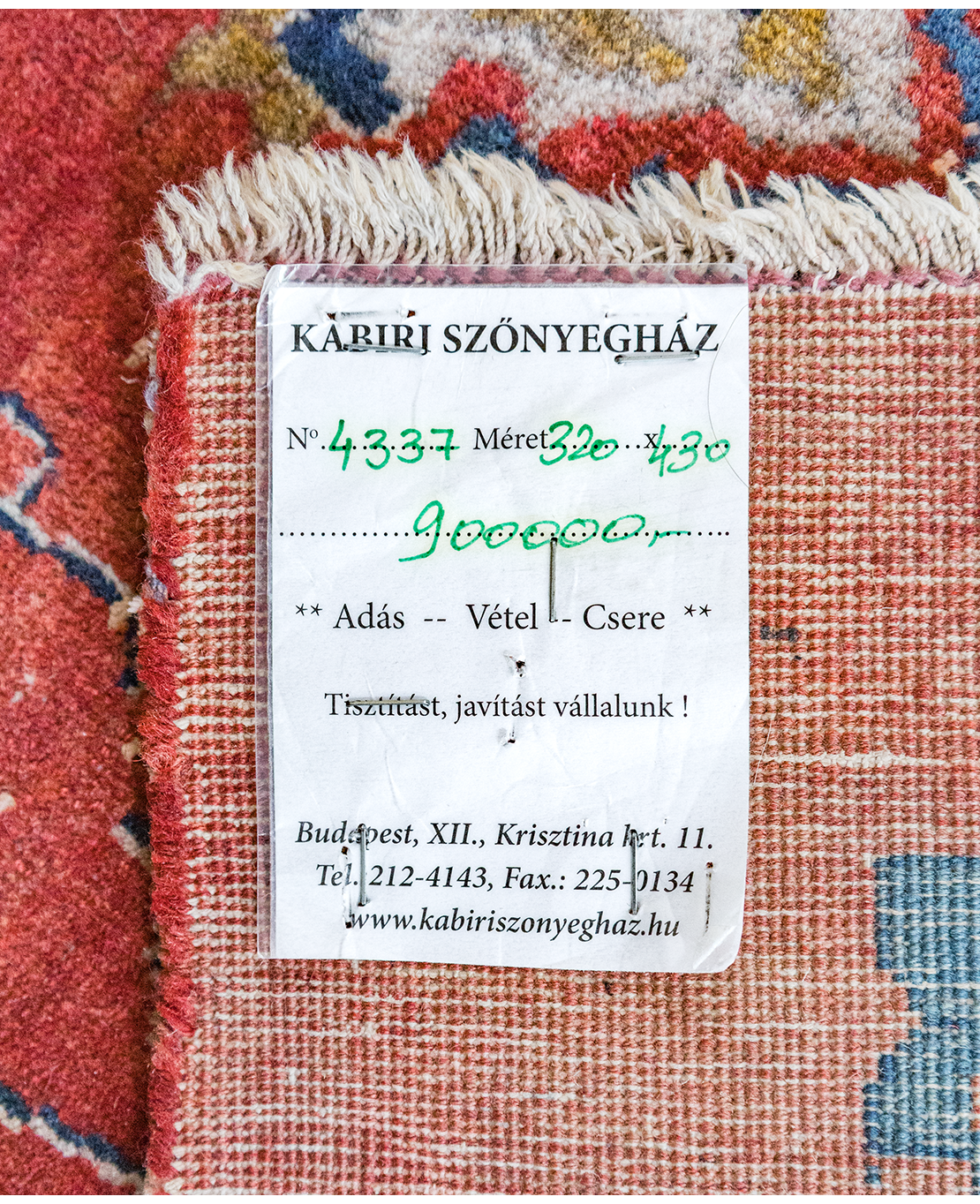Iráni ardebil kézi gyapjú szőnyeg - Image 7
