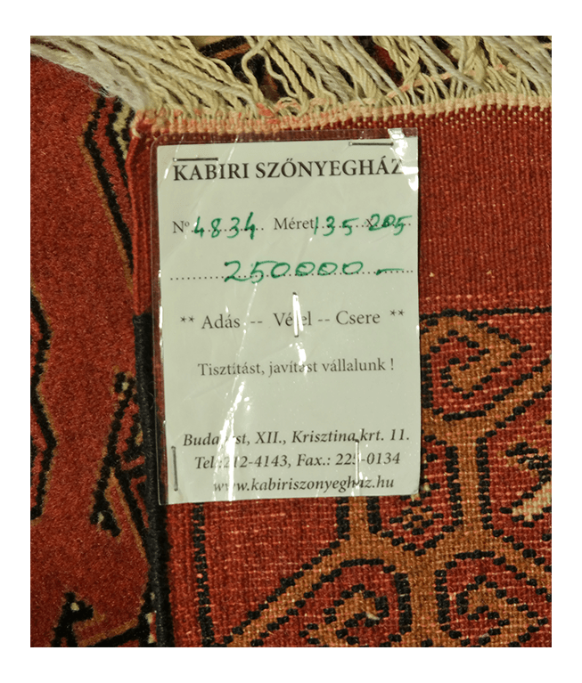 Türkmén kézi gyapjú szőnyeg - Image 4