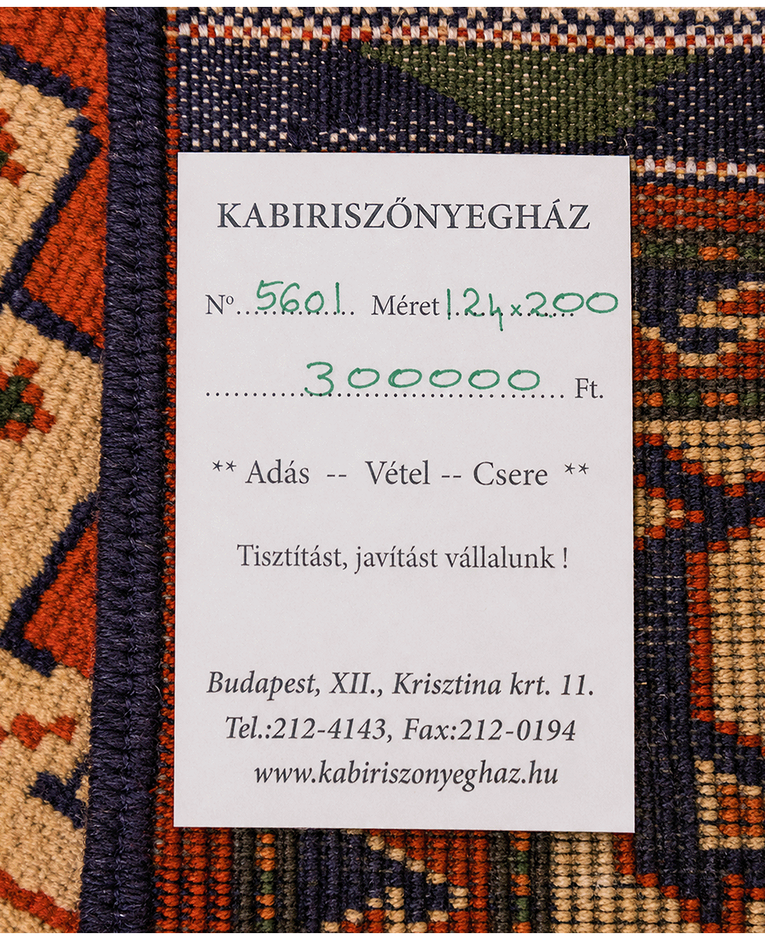 Kargai kézi gyapjú szőnyeg - Image 6