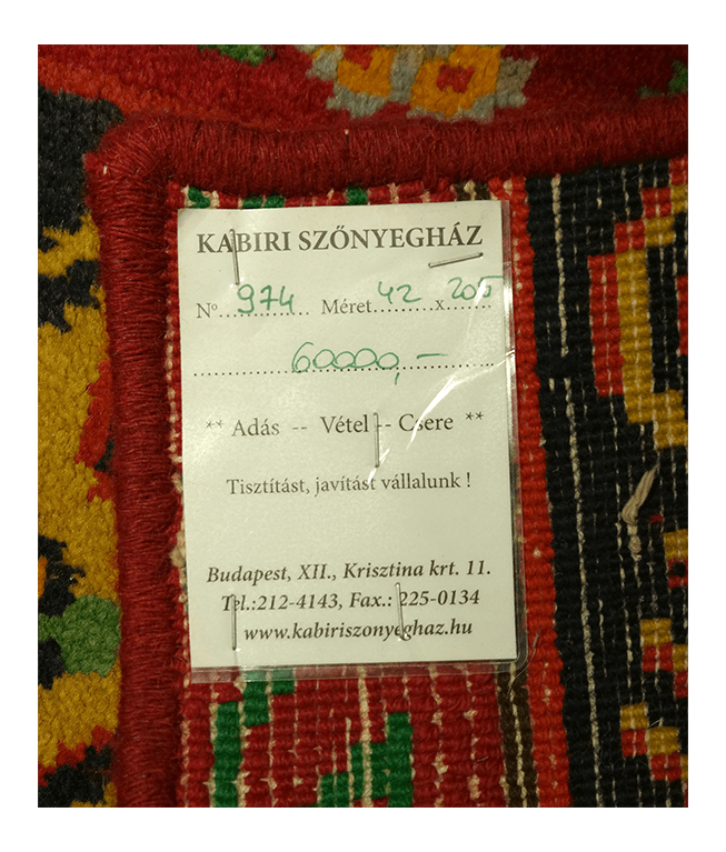Szőnyegdarab, kézi gyapjú futószőnyeg - Image 4