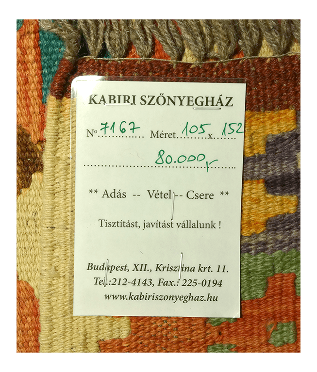 Csobi vintage kézi gyapjú kelim - Image 4