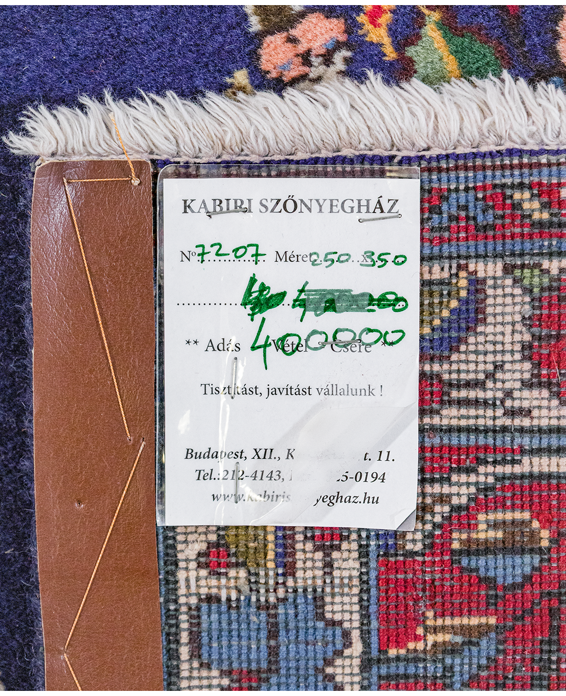 Iráni keshan kézi gyapjú szőnyeg - Image 6