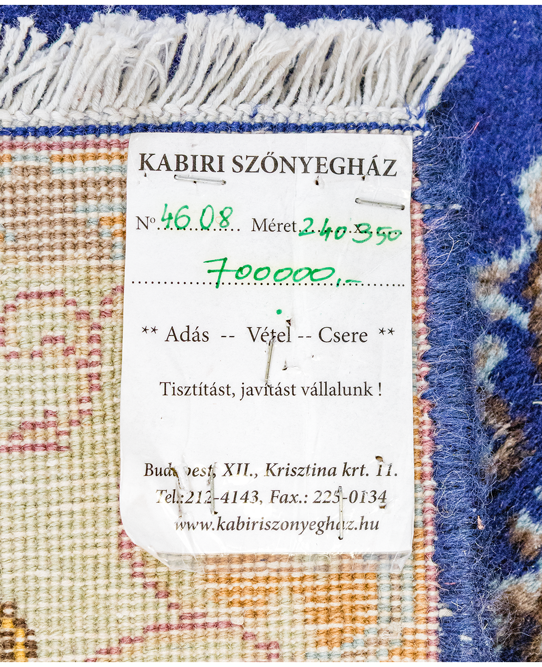 Iráni perzsa kézi gyapjú szőnyeg - Image 6