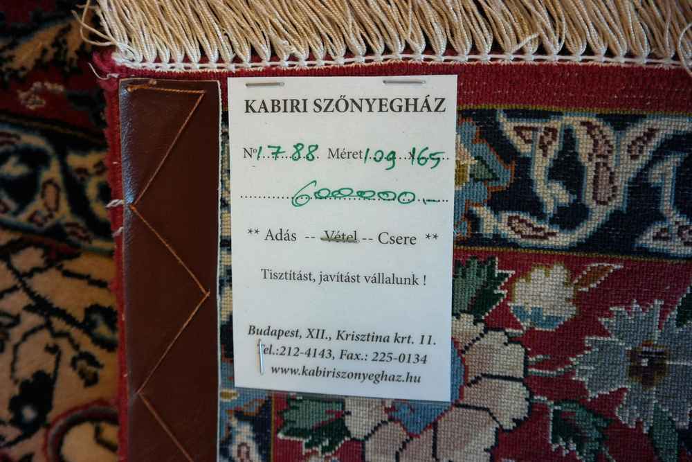 Selyem díszítésű kézi gyapjú szőnyeg - Image 3