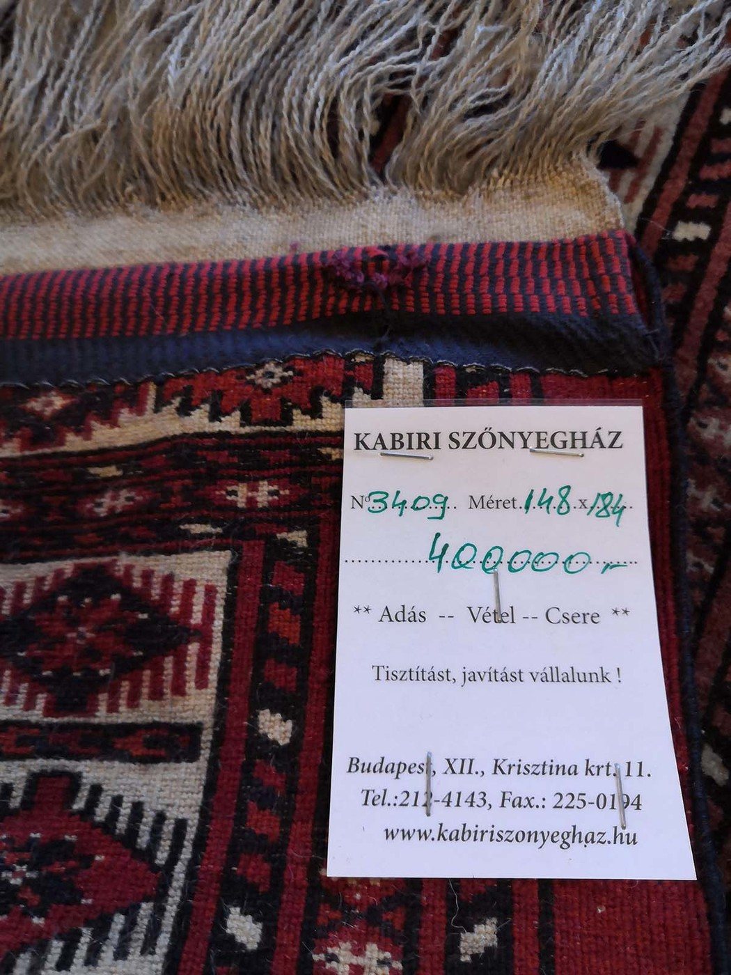 Türkmén Yomud bochara kézi gyapjú szőnyeg - Image 3