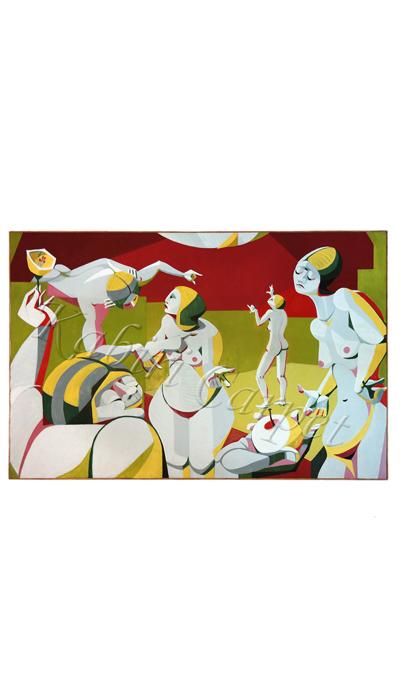Bodonyi Ferenc - Modern akt festmény - Image 3