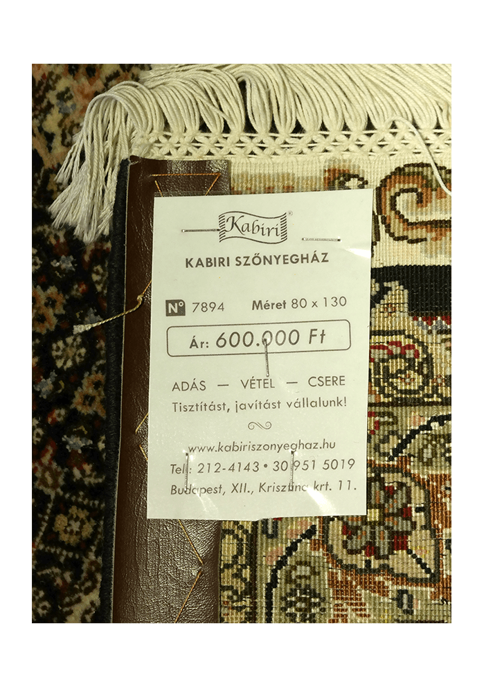 Tebrízi selyem kézi szőnyeg - Image 5