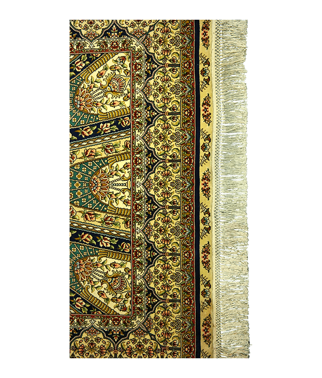 Iráni Kashmiri kézi selyem szőnyeg - Image 3