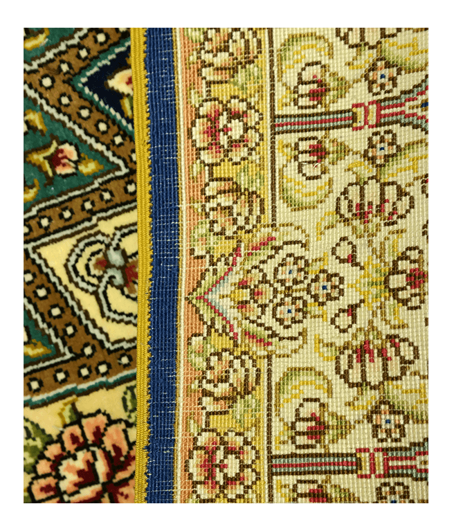 Iráni Kashmiri kézi selyem szőnyeg - Image 5