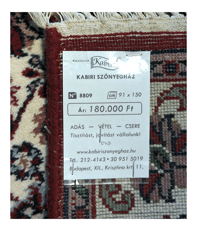 Indiai kesán kézi gyapjú szőnyeg - Image 6