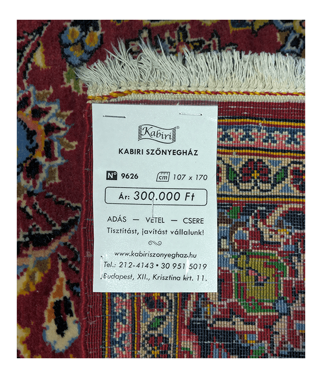 Iráni keshan kézi gyapjú szőnyeg - Image 6
