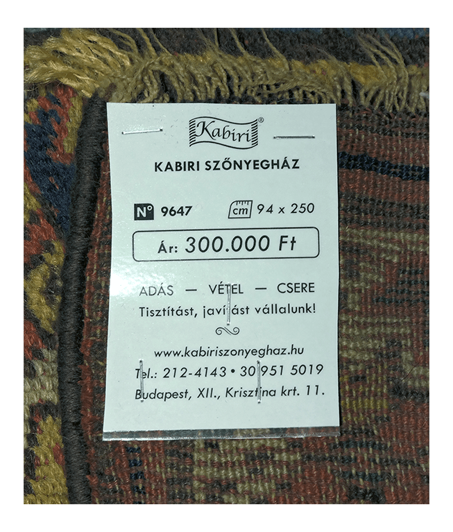 Antik kaukázusi kézi gyapjú szőnyeg - Image 6