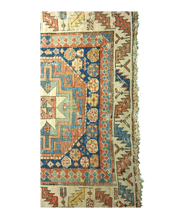 Antik kazak kézi gyapjú szőnyeg - Image 3