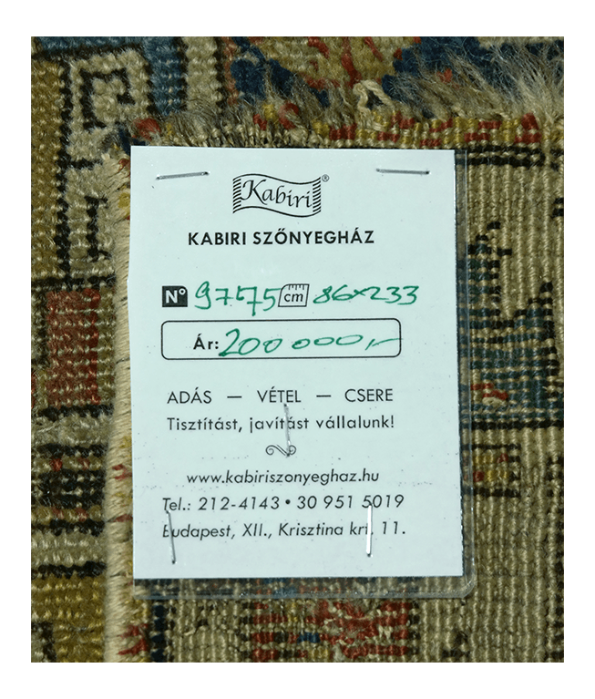 Antik kazak kézi gyapjú szőnyeg - Image 6