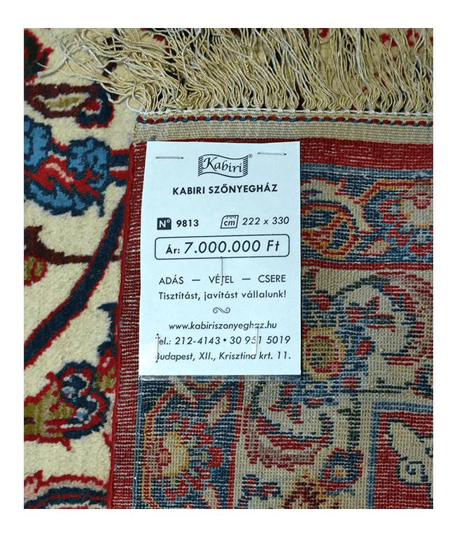 Iráni iszfahán kézi gyapjú szőnyeg - Image 6