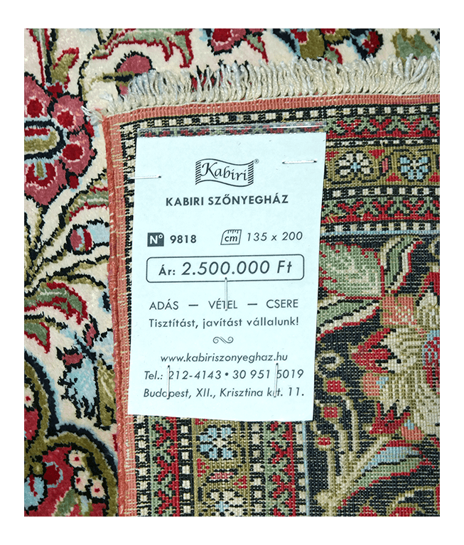 Kum selyem kézi szőnyeg - Image 6
