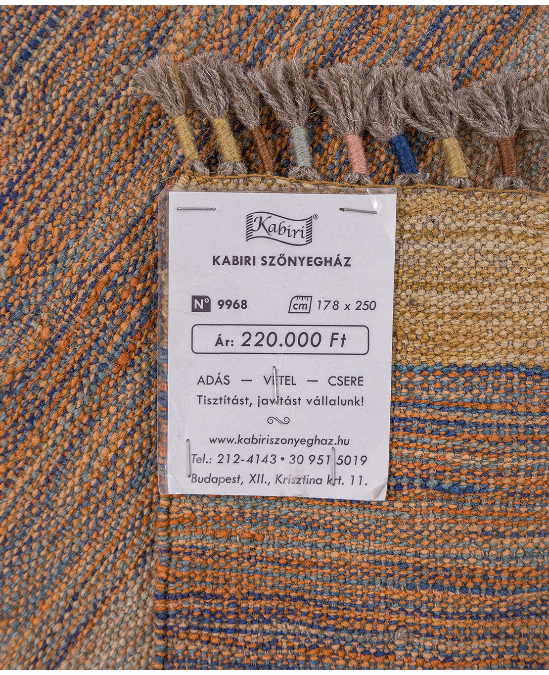Csobi vintage kézi gyapjú kelim - Image 6