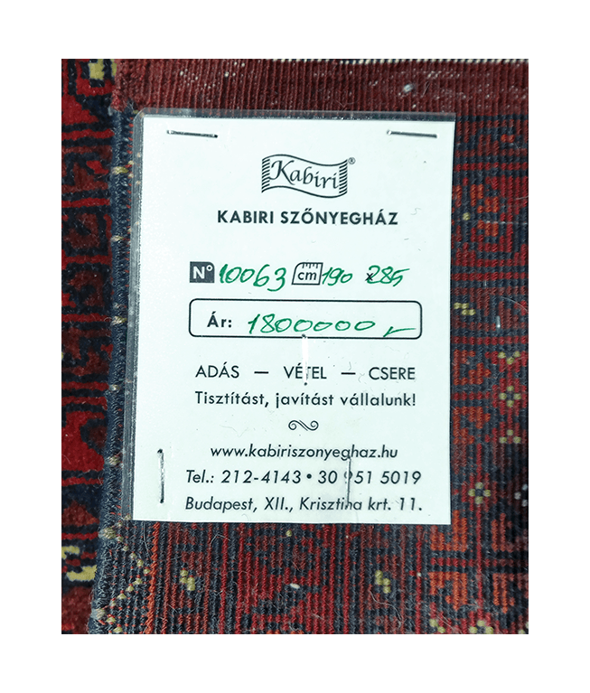 Afgán Szuper Khal Mohammadi kézi gyapjú szőnyeg - Image 6