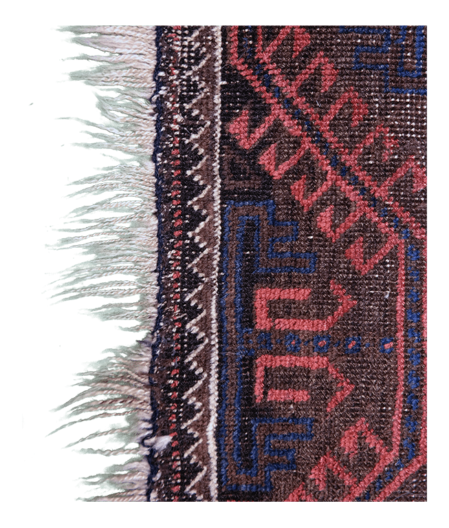 Antik afgán belucs kézi gyapjú szőnyeg - Image 3