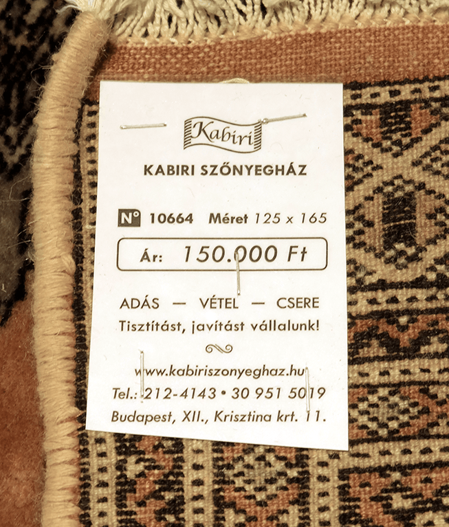Pakisztáni Yomud mintás kézi gyapjú szőnyeg - Image 6