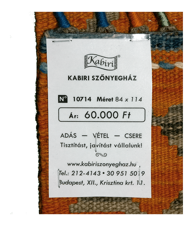 Csobi vintage kézi gyapjú kelim - Image 6