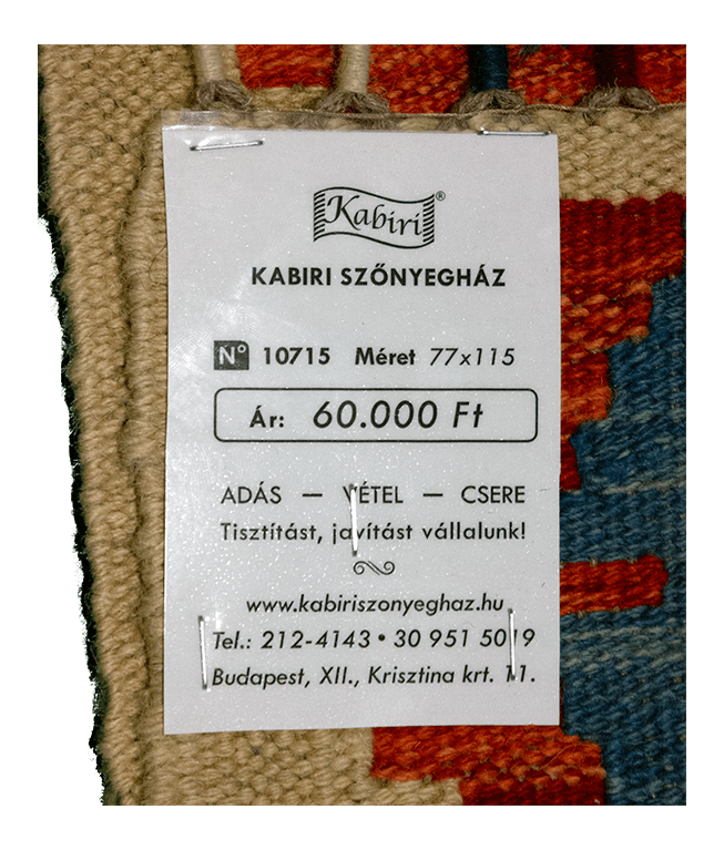 Csobi vintage kézi gyapjú kelim - Image 6