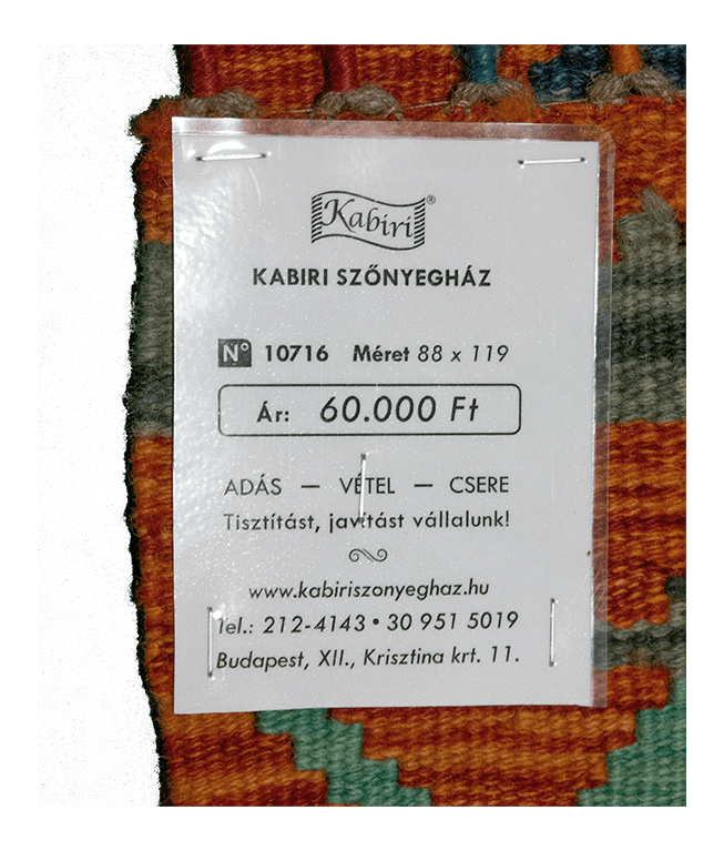 Csobi vintage kézi gyapjú kelim - Image 6