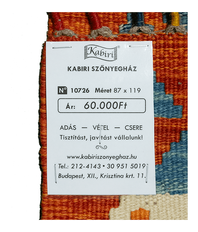 Csobi vintage kézi gyapjú kelim - Image 6