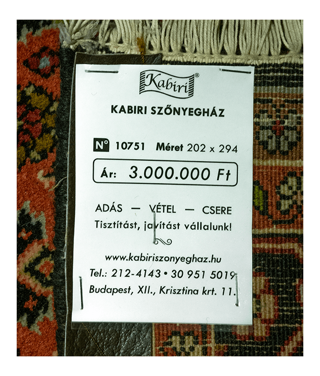 Iráni bijar kézi gyapjú szőnyeg - Image 6
