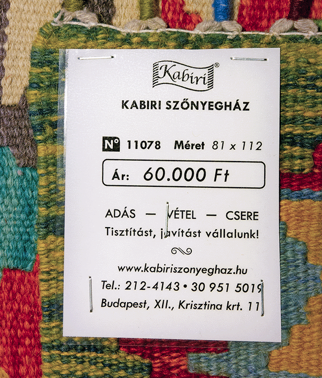 Tradicionális kézi gyapjú kelim - Image 6