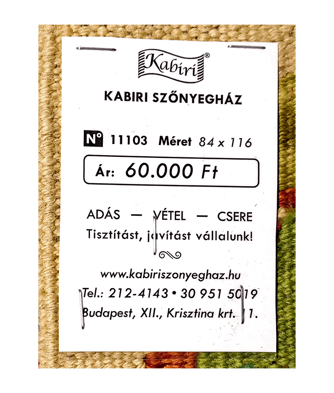 Tradicionális kézi gyapjú kelim - Image 6