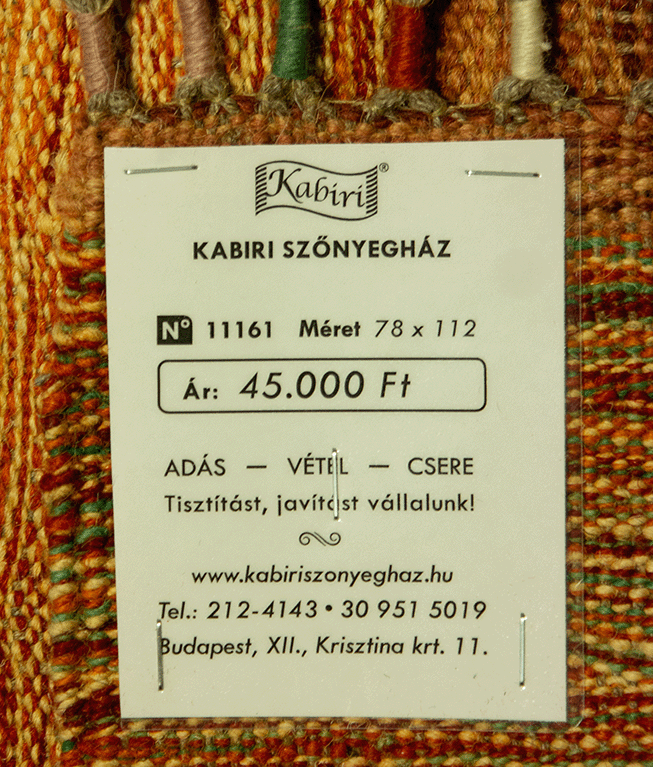 Csobi vintage kézi gyapjú kelim - Image 6