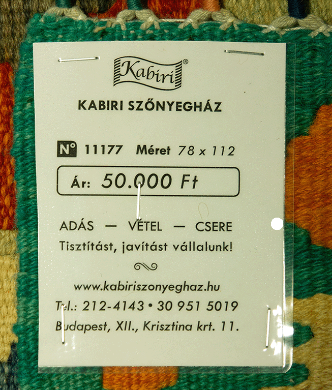 Csobi vintage kézi gyapjú kelim - Image 6