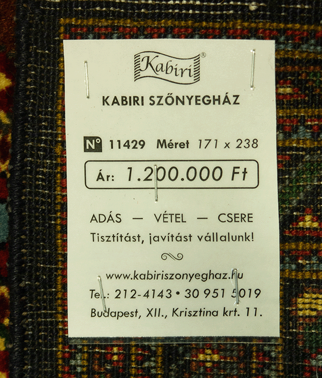 Tebriz kézi gyapjú szőnyeg - Image 6
