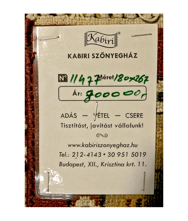 Kasmíri selyem kézi szőnyeg - Image 6