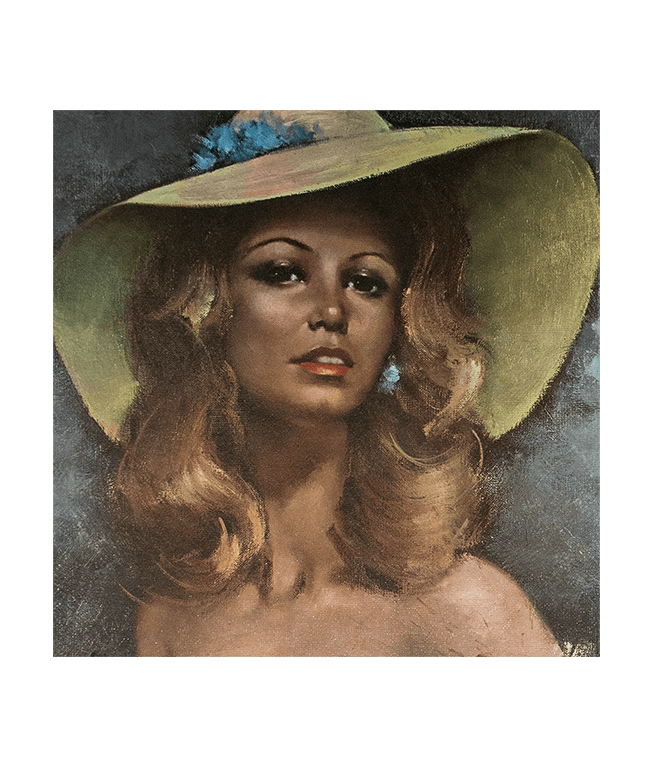 Bridgitte Bardot kalapban - olajfestmény - Image 2
