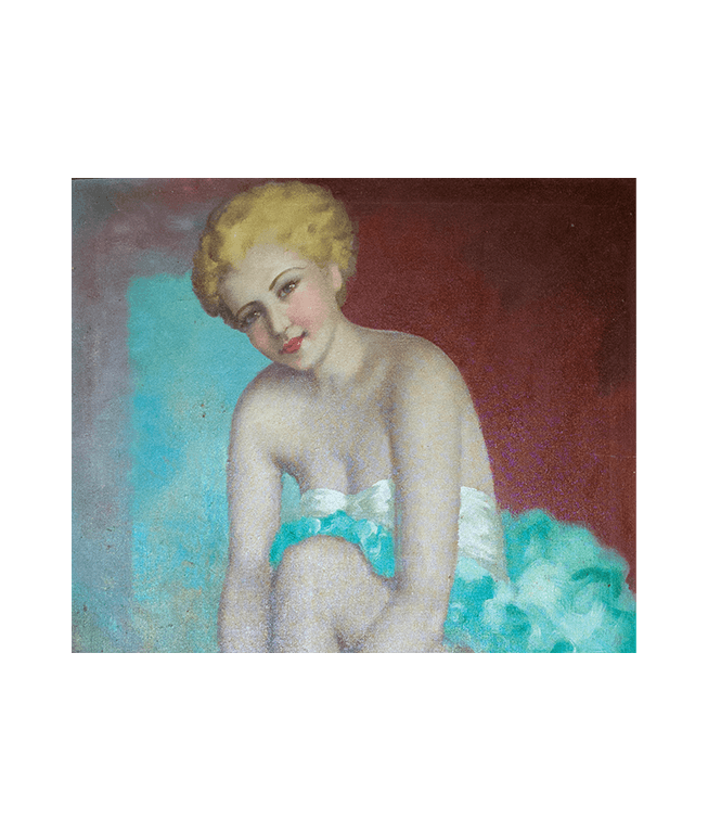 Antik festmény - balerina - Image 2
