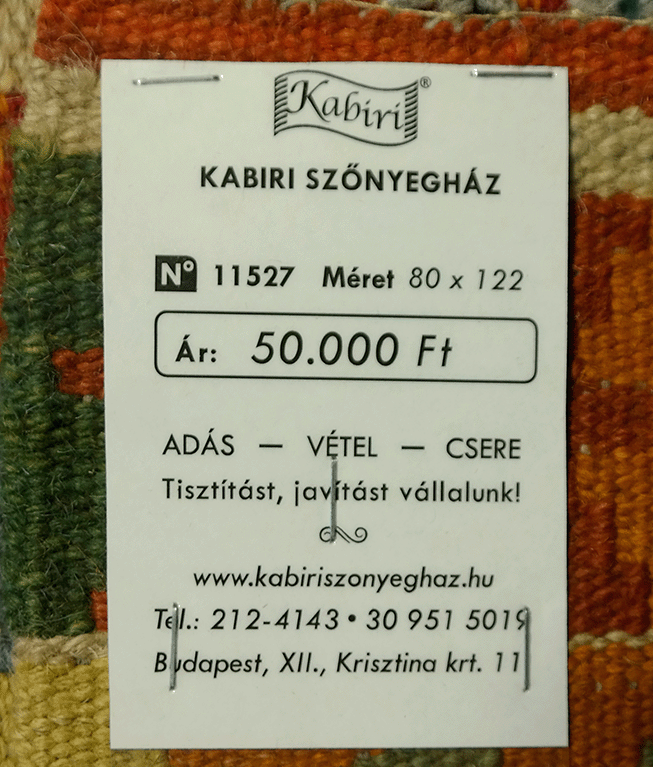 Tradicionális kézi gyapjú kelim - Image 6