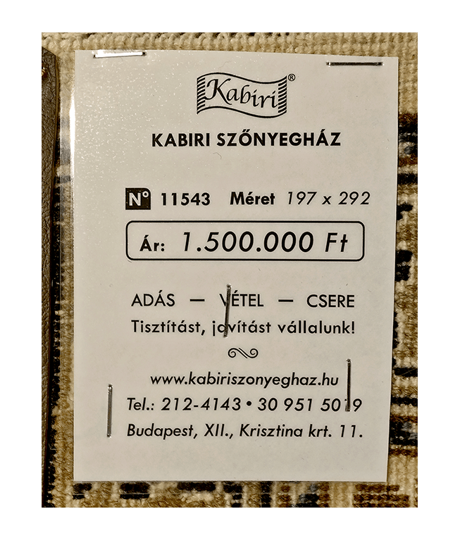 Iráni nain sasla kézi gyapjú szőnyeg - Image 6