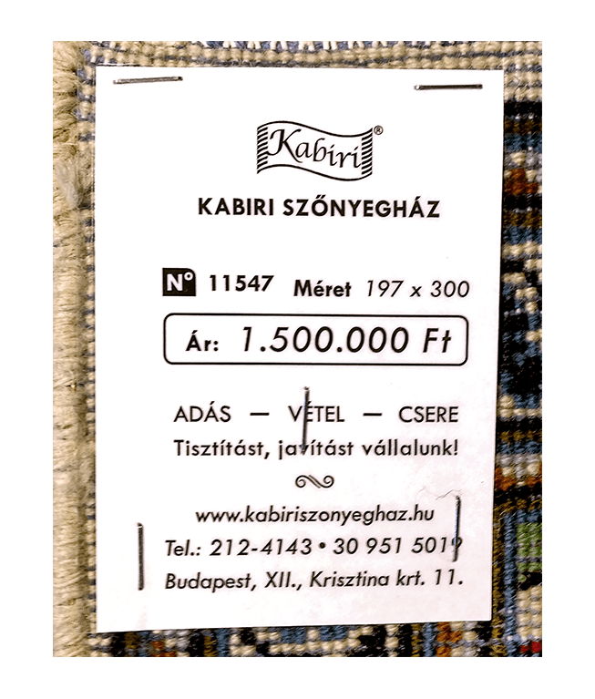 Iráni nain sasla kézi gyapjú szőnyeg - Image 6