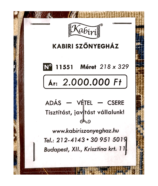 Iráni nain sasla kézi gyapjú szőnyeg - Image 6