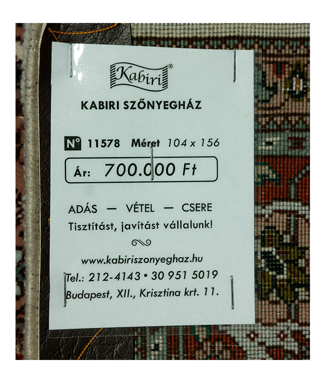 Iráni tebrizi kézi gyapjú szőnyeg - Image 6