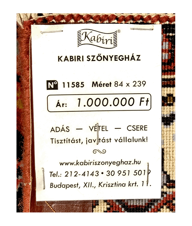 Iráni bijar kézi gyapjú futószőnyeg - Image 6