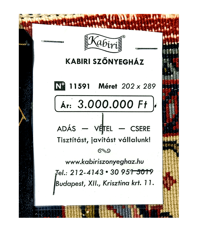 Iráni bijar kézi gyapjú szőnyeg - Image 6