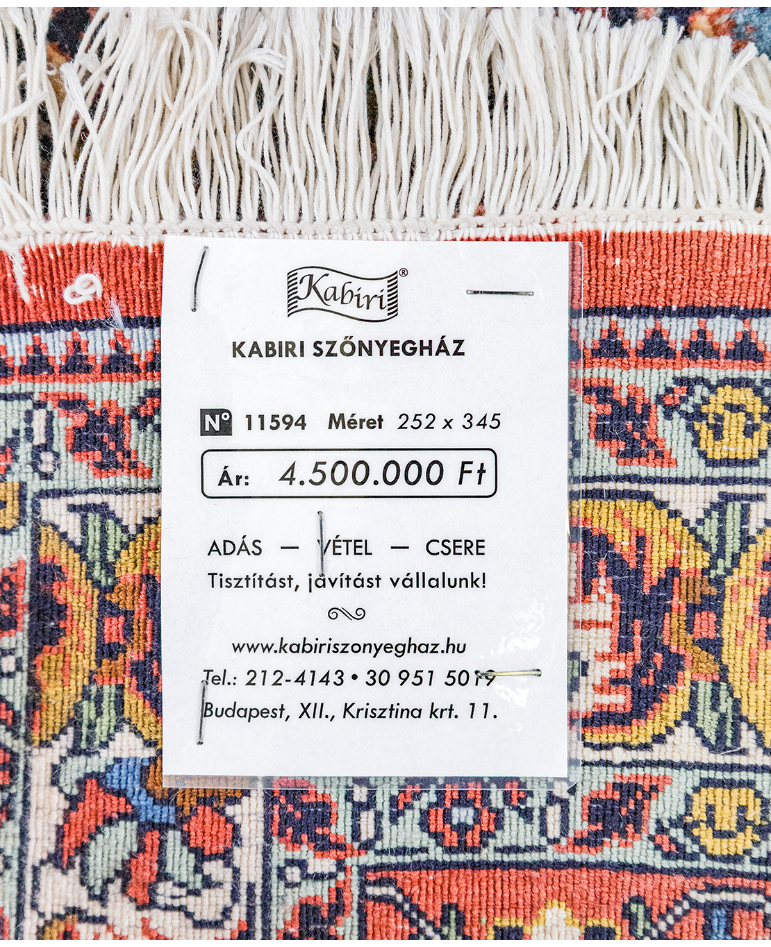 Iráni bijar kézi gyapjú szőnyeg - Image 7
