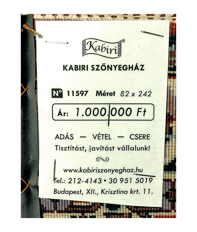 Iráni bijar kézi gyapjú futószőnyeg - Image 6