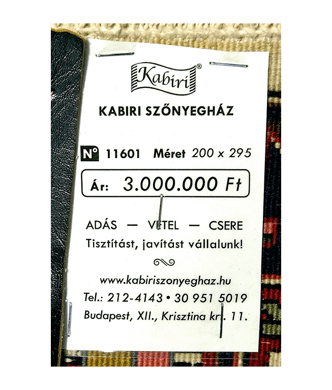 Iráni kirmán kézi gyapjú szőnyeg - Image 6